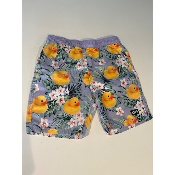 Neff Mens Rubber Duckie Swim Shorts Size L - Picture 1 of 4